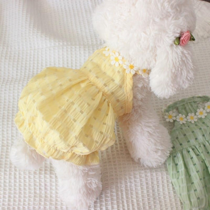 Floral Wreath Collar Pet Dress