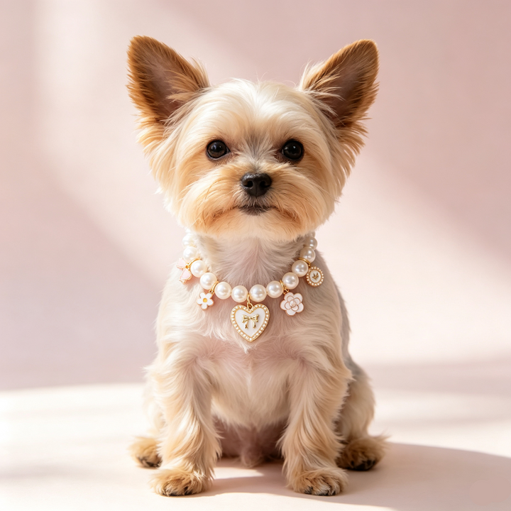 Pet Pearl Charm Collar