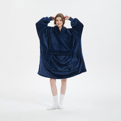 Double-Layer Hooded Lazy Blanket