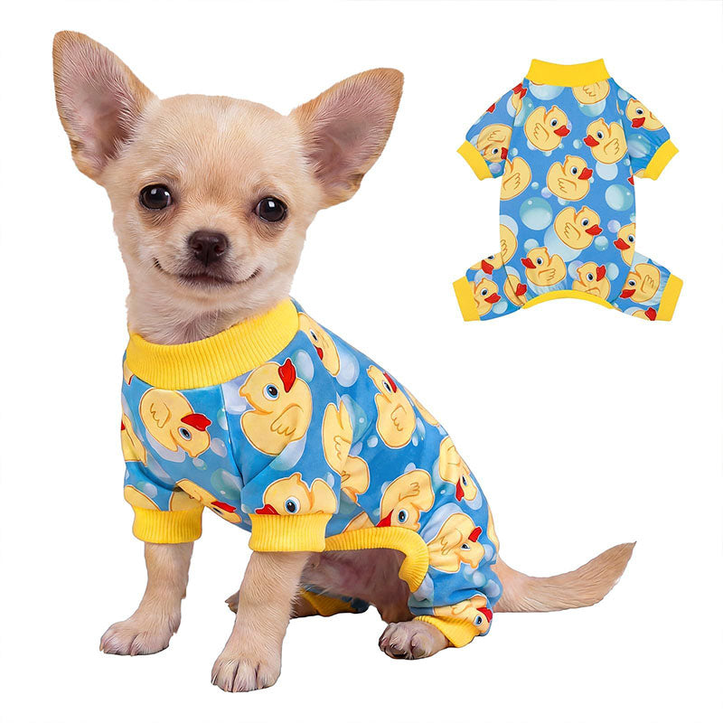 Animal-print pet onesie