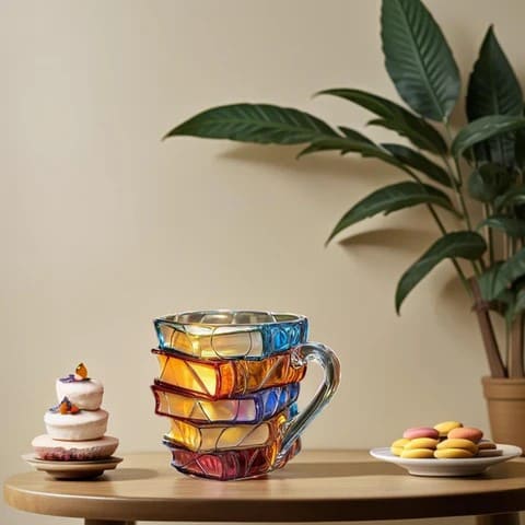 Creative painted ceramic mugs