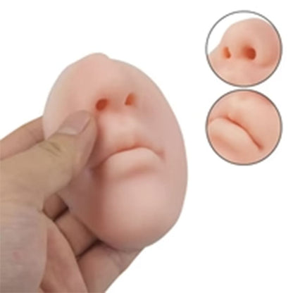 Nose-shaped soap dispenser