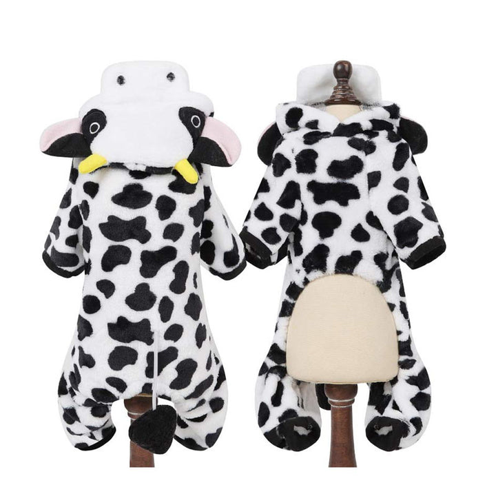 Thick cow-print dog clothes