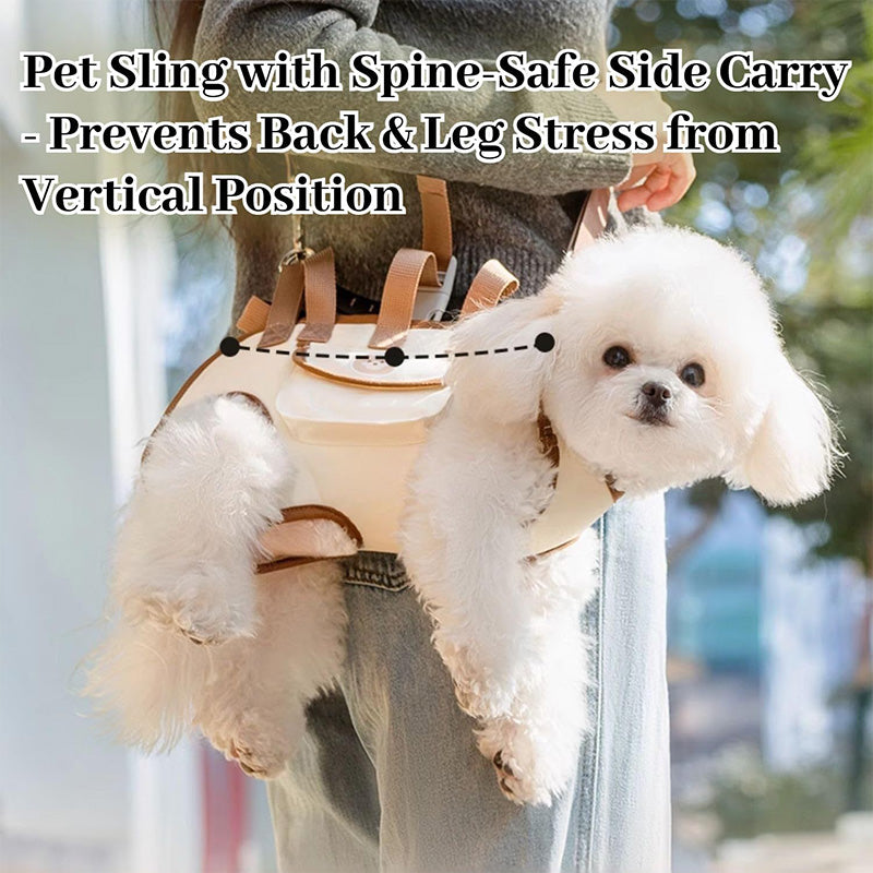 Double-shoulder and hand-held pet leash backpack