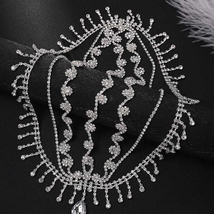 Multi-layered mesh tassel hair chain
