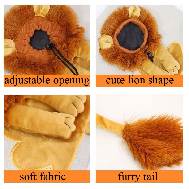 Cute Lion-Head Canvas Pet Carrier Bag