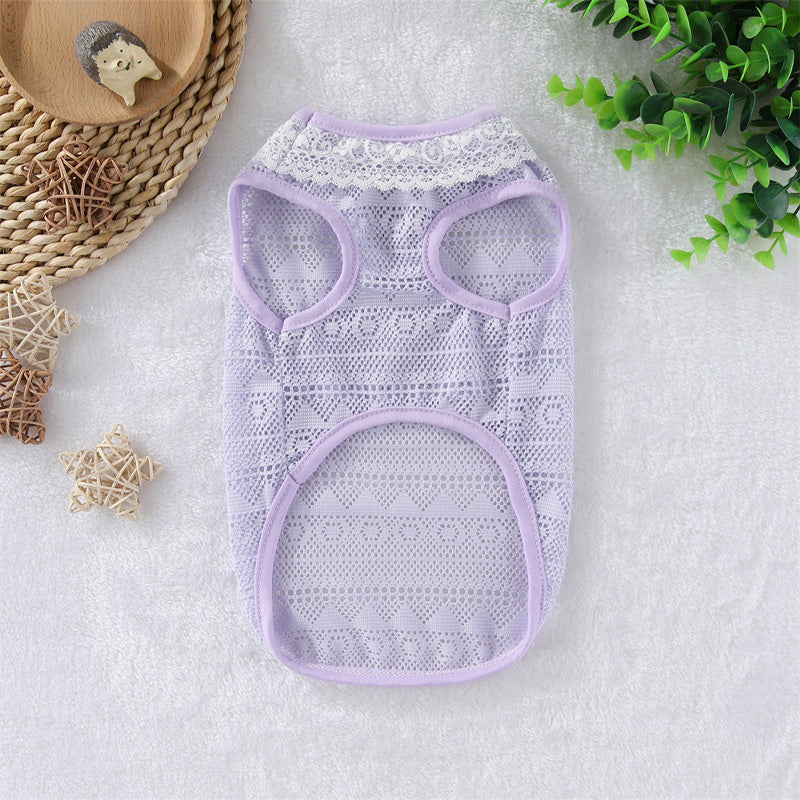 Pet mesh openwork vest