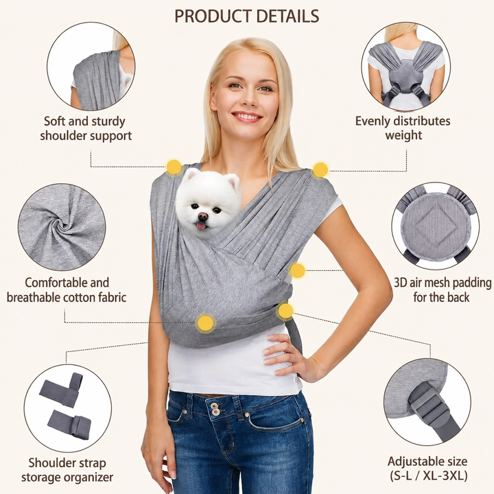 Portable pet chest carrier