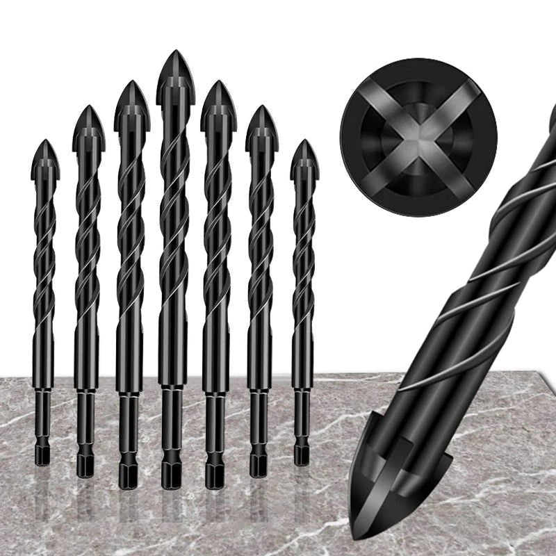 🔥💥🔥💥🔥4-edge Cross Drill Bit Set 7pcs🔥💥🔥💥🔥