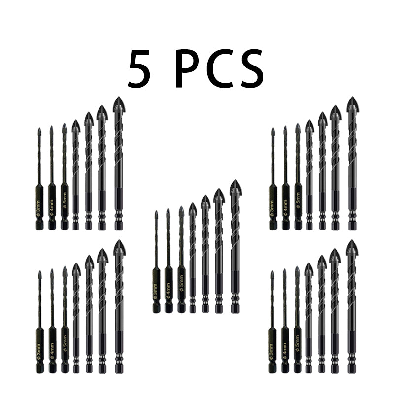 🔥💥🔥💥🔥4-edge Cross Drill Bit Set 7pcs🔥💥🔥💥🔥