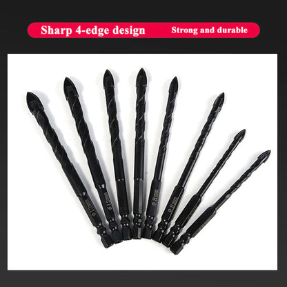 🔥💥🔥💥🔥4-edge Cross Drill Bit Set 7pcs🔥💥🔥💥🔥