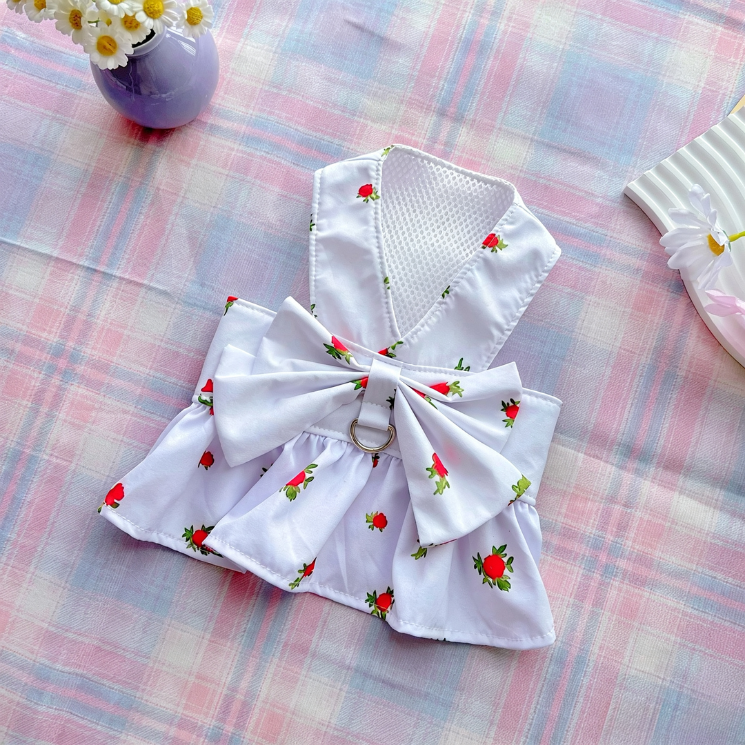 Floral Pet Harness Dress