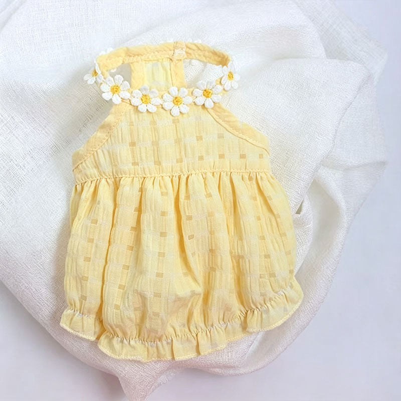 Floral Wreath Collar Pet Dress