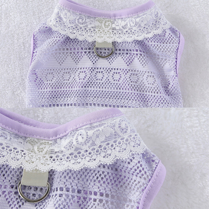 Pet mesh openwork vest