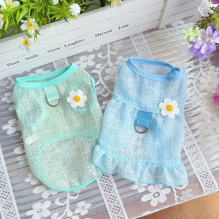 Pet mesh breathable vest dress