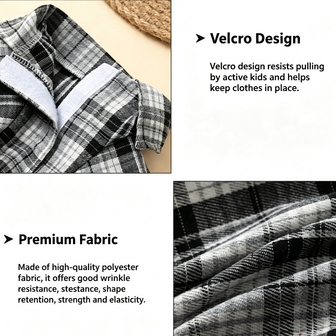 Casual Grid Pattern Dog Clothes