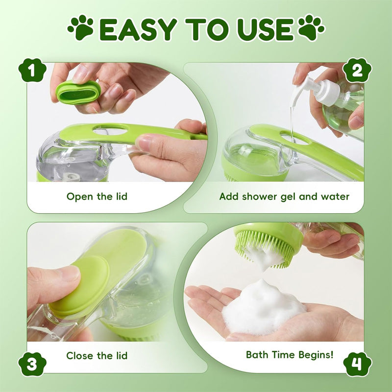 Pet silicone bath massage brush