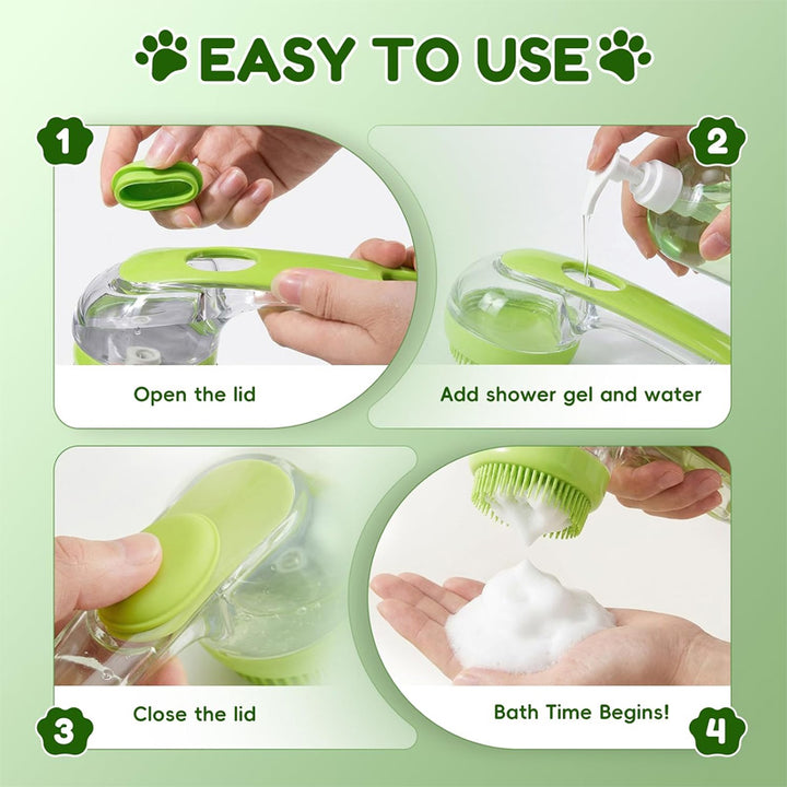 Pet silicone bath massage brush