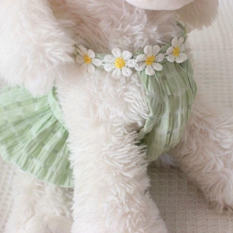 Floral Wreath Collar Pet Dress