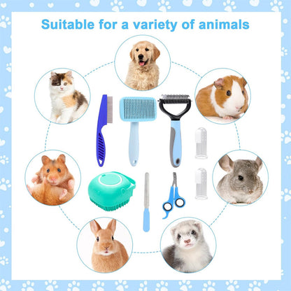 8-piece professional pet grooming kit
