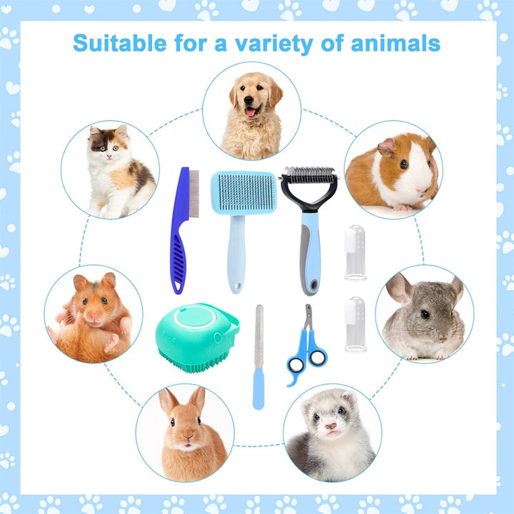 8-piece professional pet grooming kit