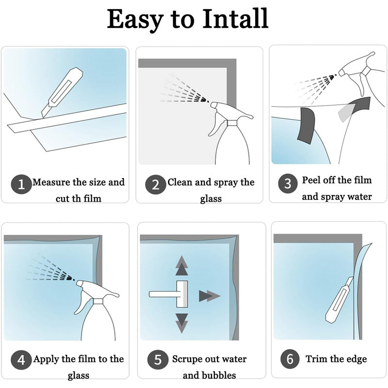 Adhesive-free one-way heat-insulating glass film