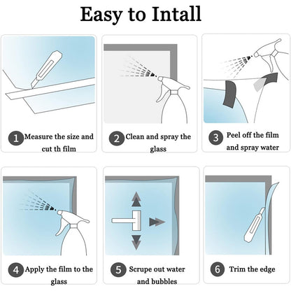 Adhesive-free one-way heat-insulating glass film