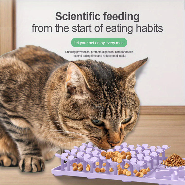 Easy-to-clean slow-feed pet placemats