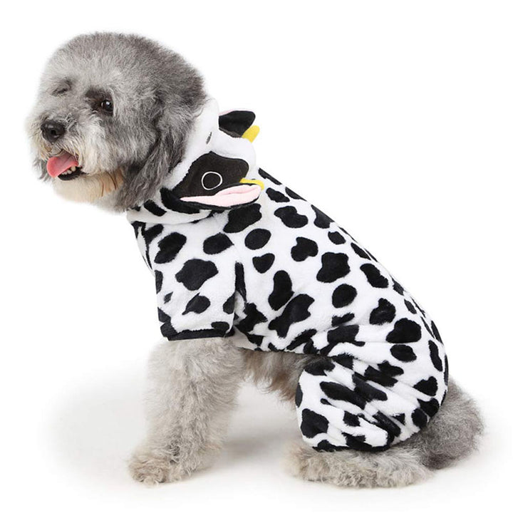 Thick cow-print dog clothes