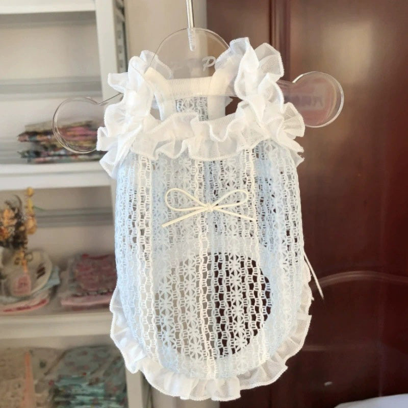 Pet-shaped openwork lace camisole