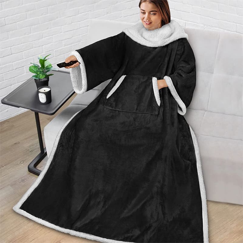 Composite lamb fleece beanbag blanket