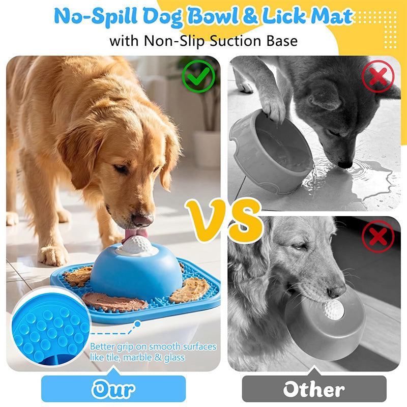 2-in-1 Silicone Pet Slow Feeder