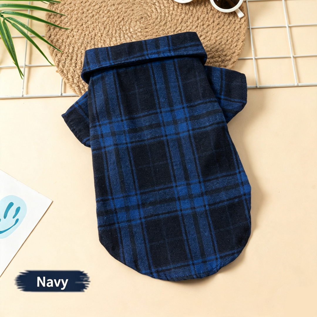 Casual Grid Pattern Dog Clothes