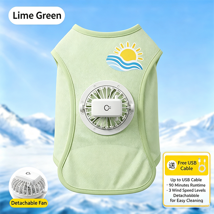Dog Cooling Vest with Detachable Fan