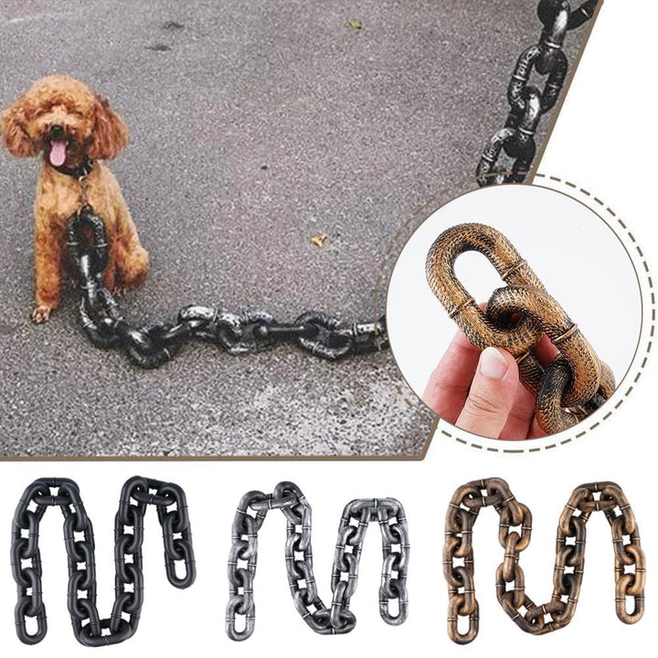 Fake Heavy Chain Dog Leash