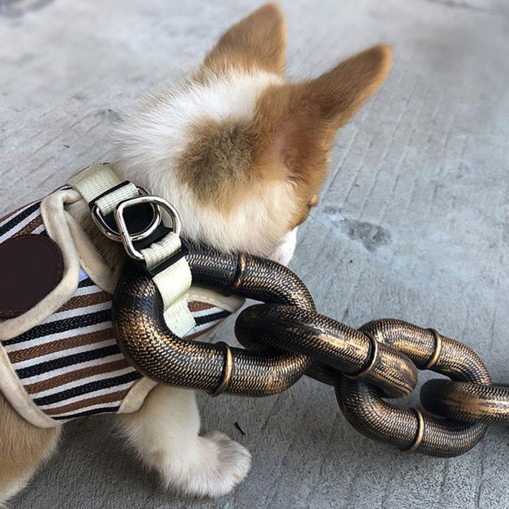 Fake Heavy Chain Dog Leash