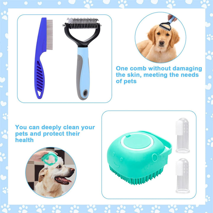 8-piece professional pet grooming kit
