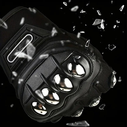 Outdoor Sports Steel Shell Half-Finger Gloves