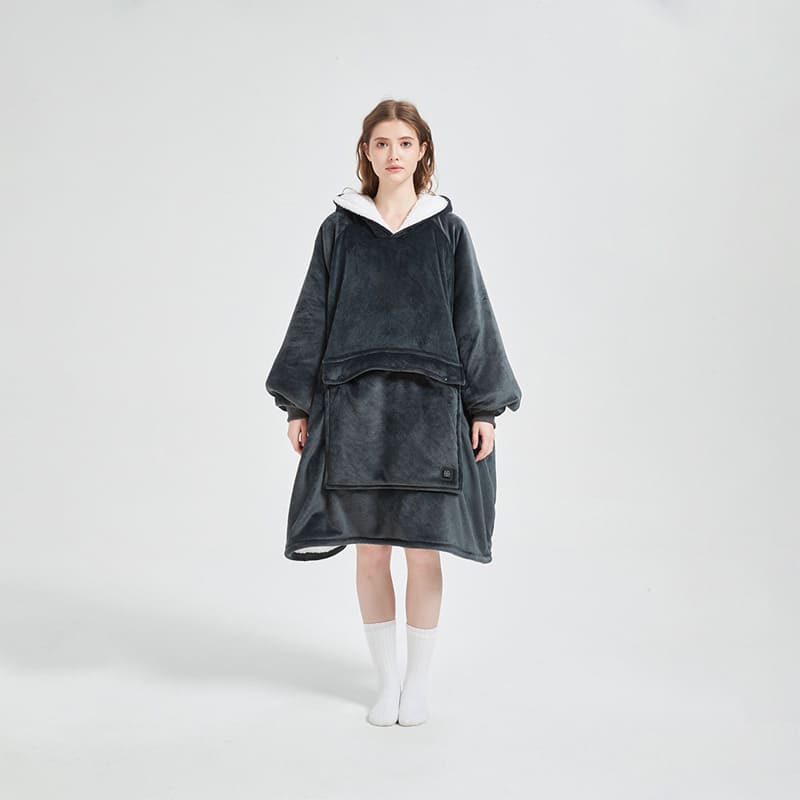 Double-Layer Hooded Lazy Blanket