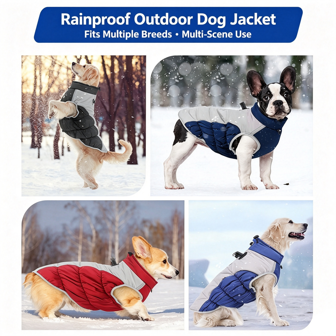 Reflective Windproof Dog Puffer Coat