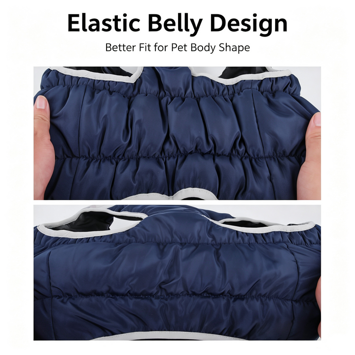 Reflective Windproof Dog Puffer Coat