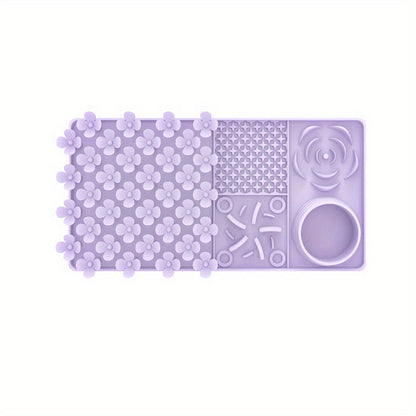 Easy-to-clean slow-feed pet placemats