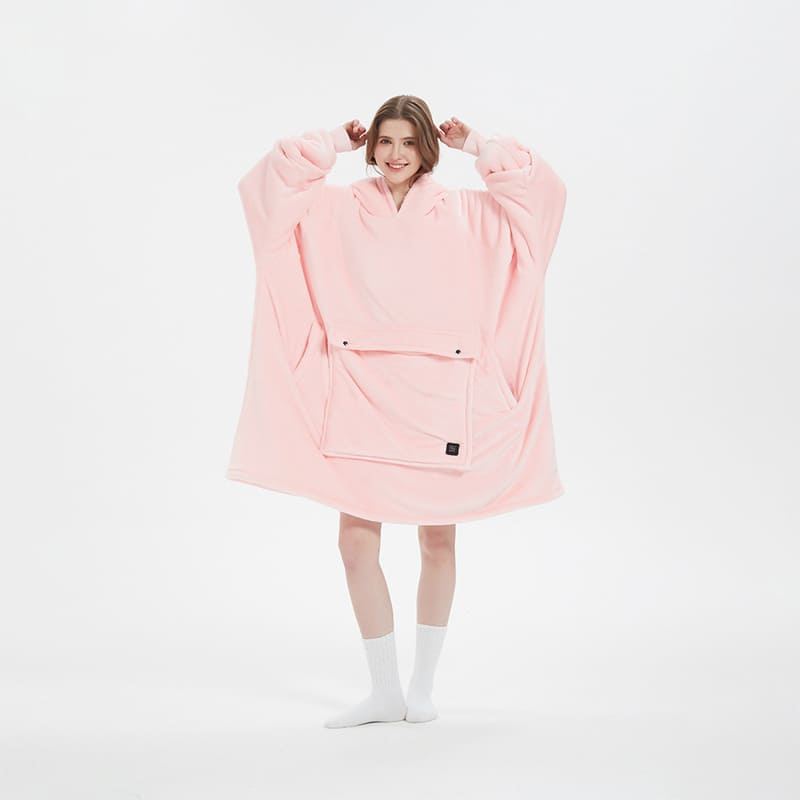 Double-Layer Hooded Lazy Blanket
