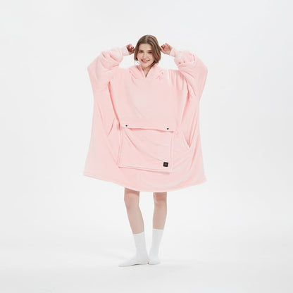 Double-Layer Hooded Lazy Blanket