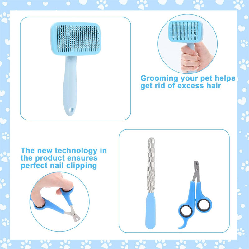 8-piece professional pet grooming kit