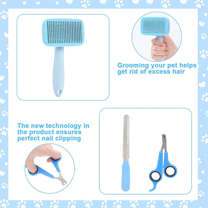 8-piece professional pet grooming kit