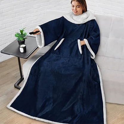 Composite lamb fleece beanbag blanket