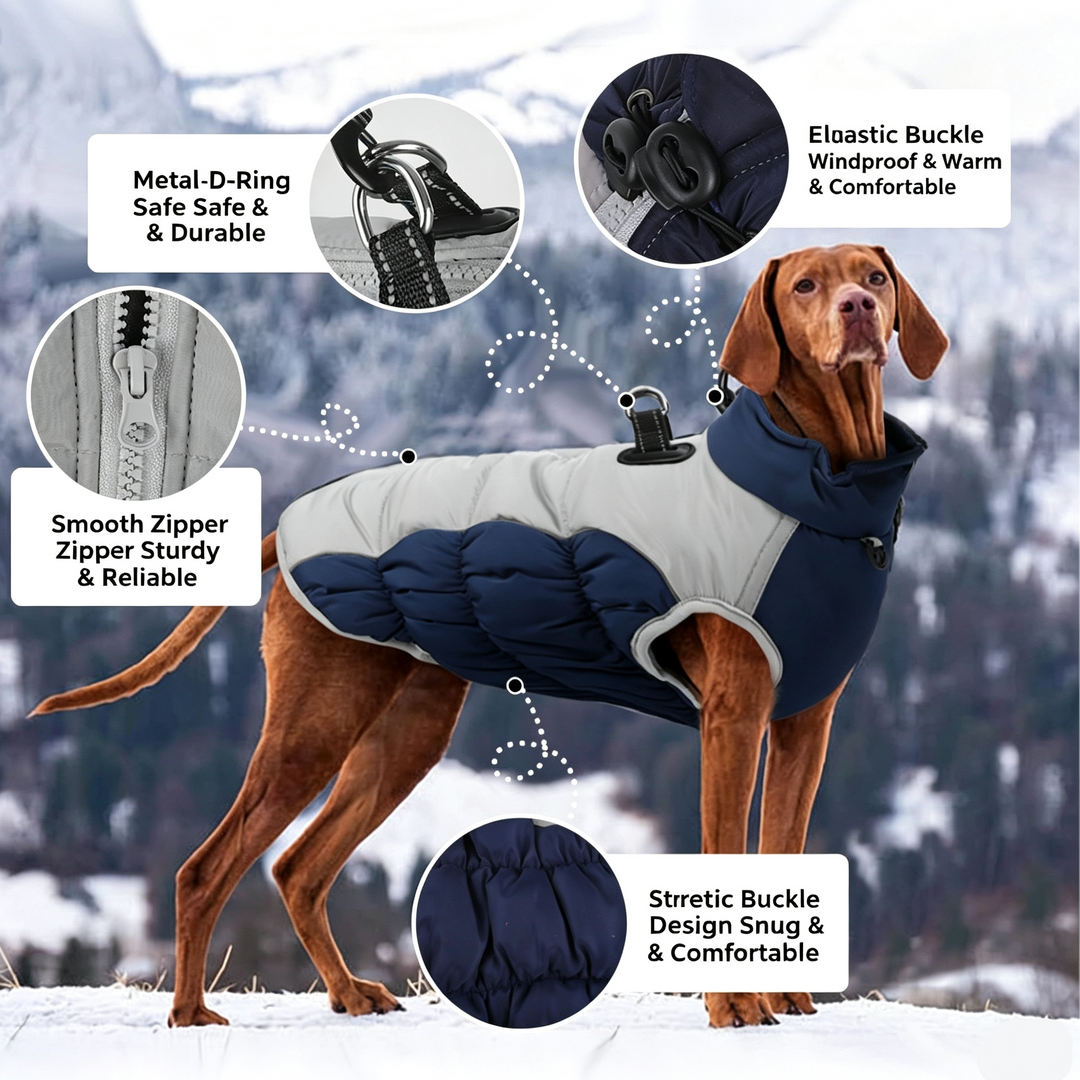 Reflective Windproof Dog Puffer Coat