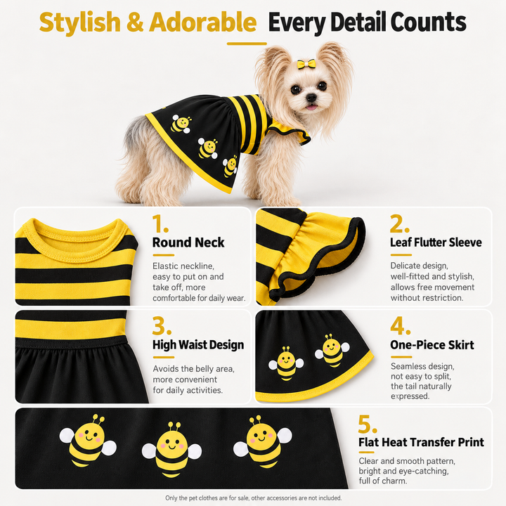 Ruffle Sleeve Pet Party Dress