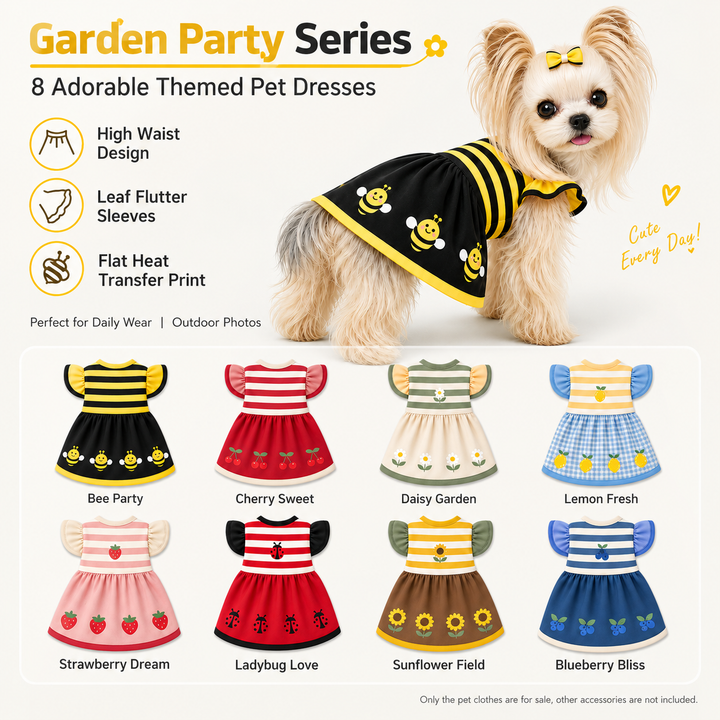 Ruffle Sleeve Pet Party Dress